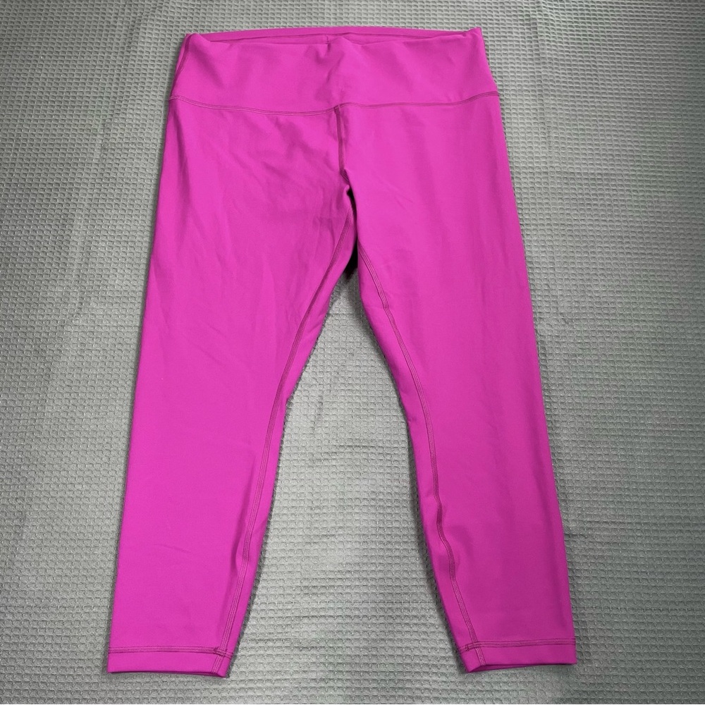 Lululemon Wunder Train‎ Crop Tight Leggings 18 Womens Plus Magenta